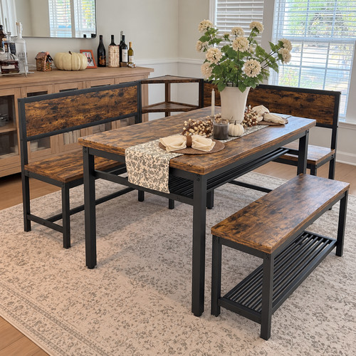 Rustic farmhouse corner dining - farmhouse,