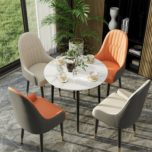 Dining table and chairs marble - table,