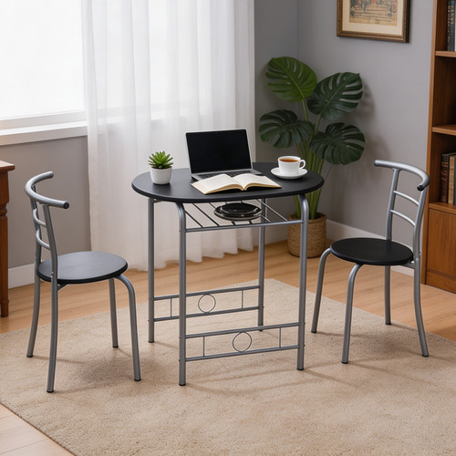 Black dinning table set - table,