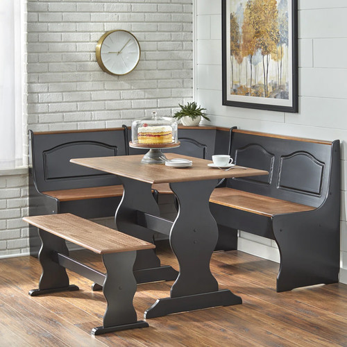3pc black walnut brown - walnut, wooden